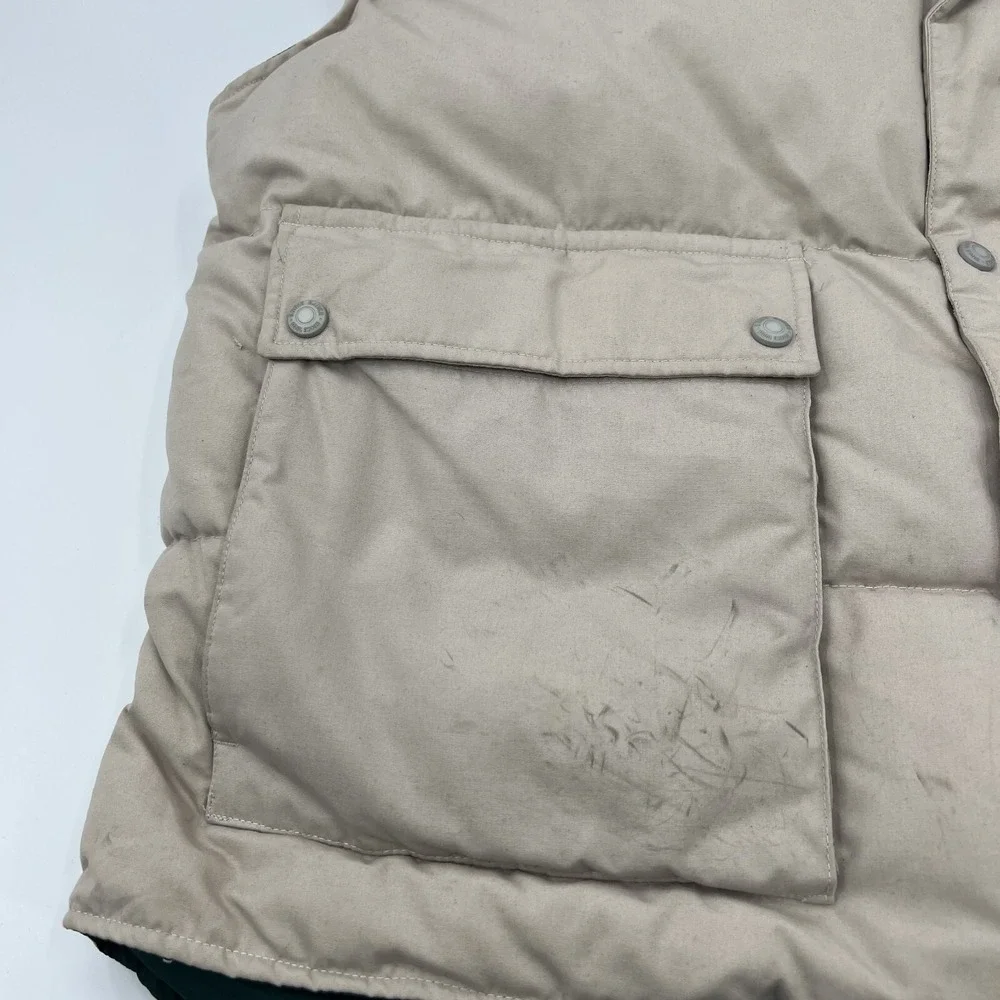 VINTAGE EDDIE BAUER PREMIUM QUALITY GOOSE DOWN PUFFER VEST SIZE XXLARGE- Tan